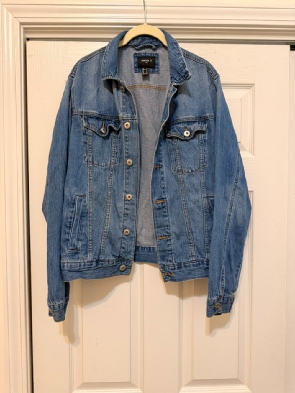 Forever 21 men denim jacks blue med